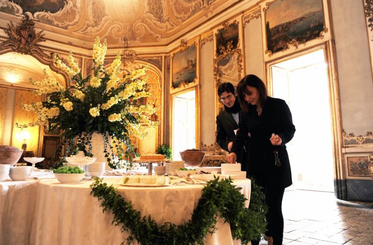 Luxury event: the sweet table, with his brother Giuseppe