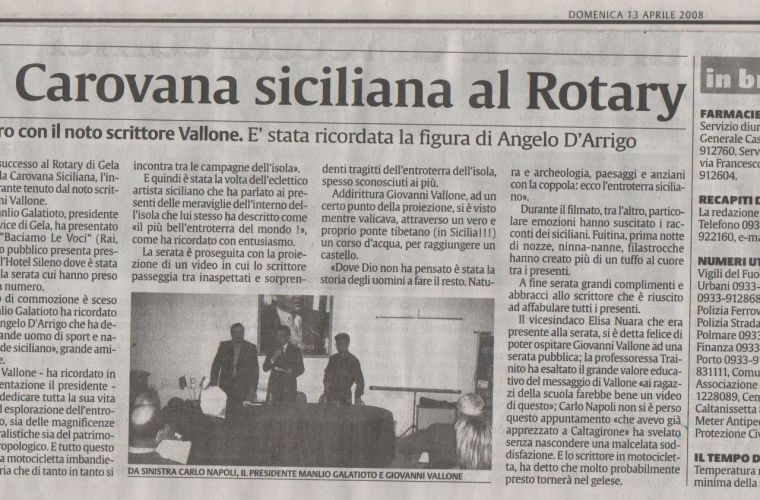 The Sicilian show by Giovanni Vallone hosted by the Rotary club
