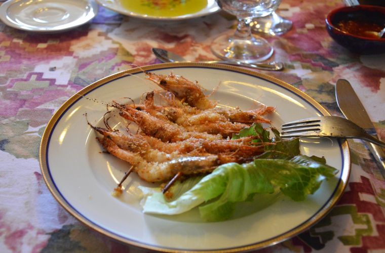 Sicilian shrimp: grilled