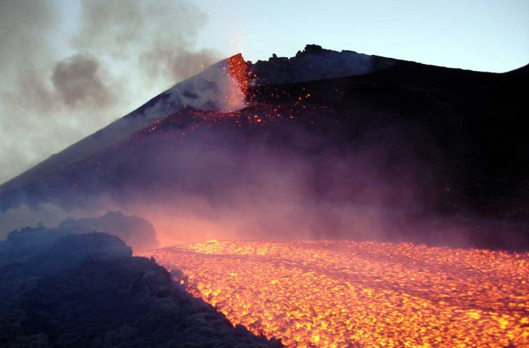 A lava flow: river of fire