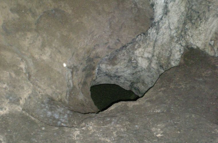 At the bottom of the cave
