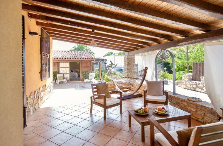 The villa has two large covered verandas with comfortable garden furniture which offers guests a healthy relax