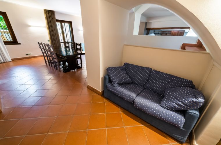 Single sofa-bed in the familiar room