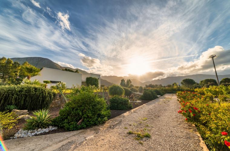 Sunset in this villa