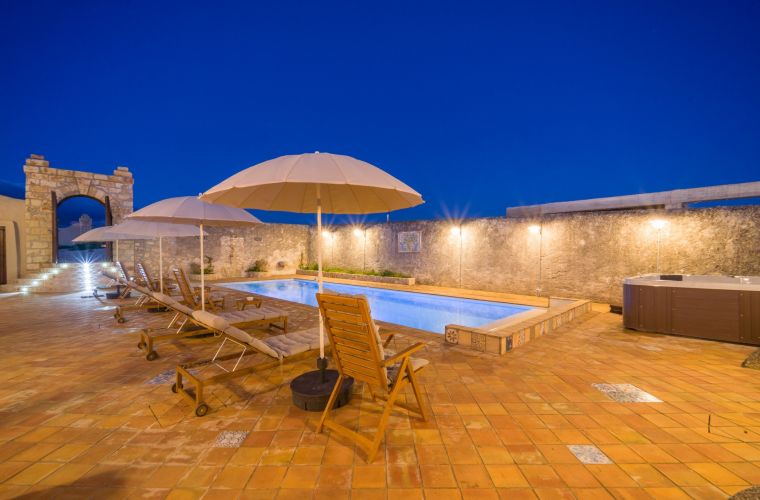 The internal courtyard with the heated pool