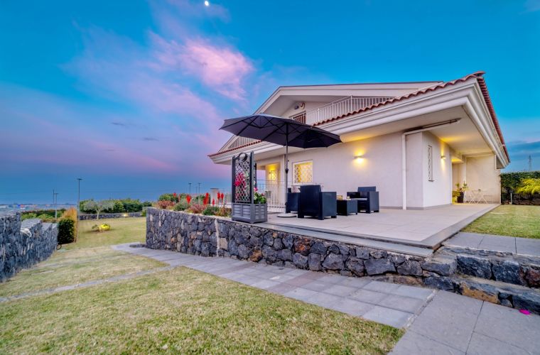 Sunset in this villa