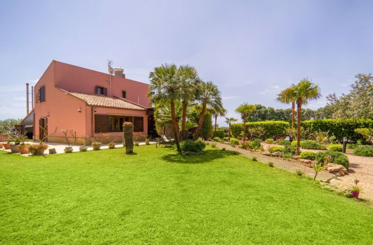 Lawn and facade