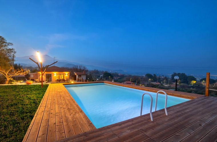 The house, Etna volcano, Ionian sea