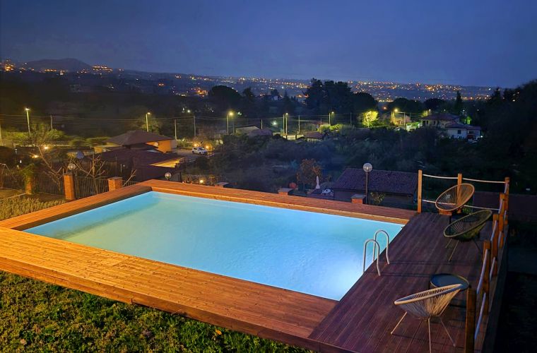 There is a stunning view of the Ionian sea