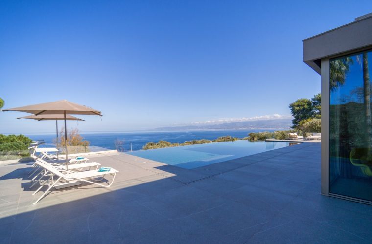 Infinity pool and the Mediterranean sea