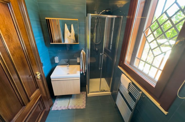 Ground floor: bathroom by the double with shower
