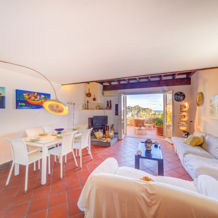 Living room, terrace, Mediterranean sea, Isola Bella