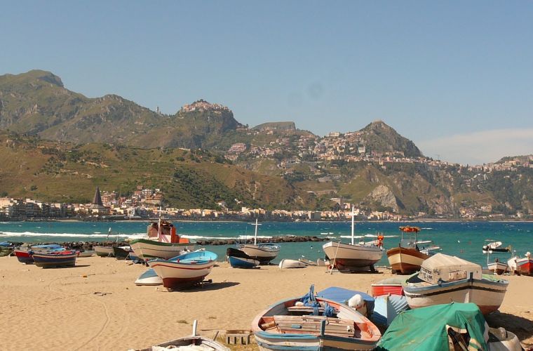 Giardini Naxos,(2km's) the latter with the ruins of Naxos, the first settlement founded by Greeks (VIII b.C.).