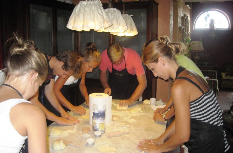 Stirring the dough